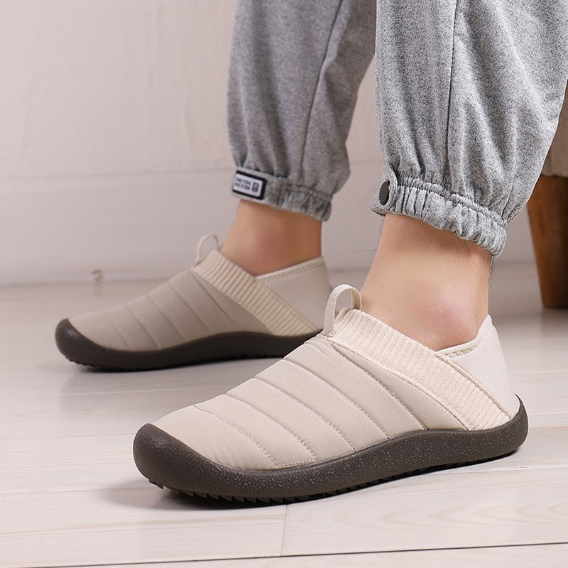 Men Fur Slippers Anti-slip Waterproof Indoor Slides