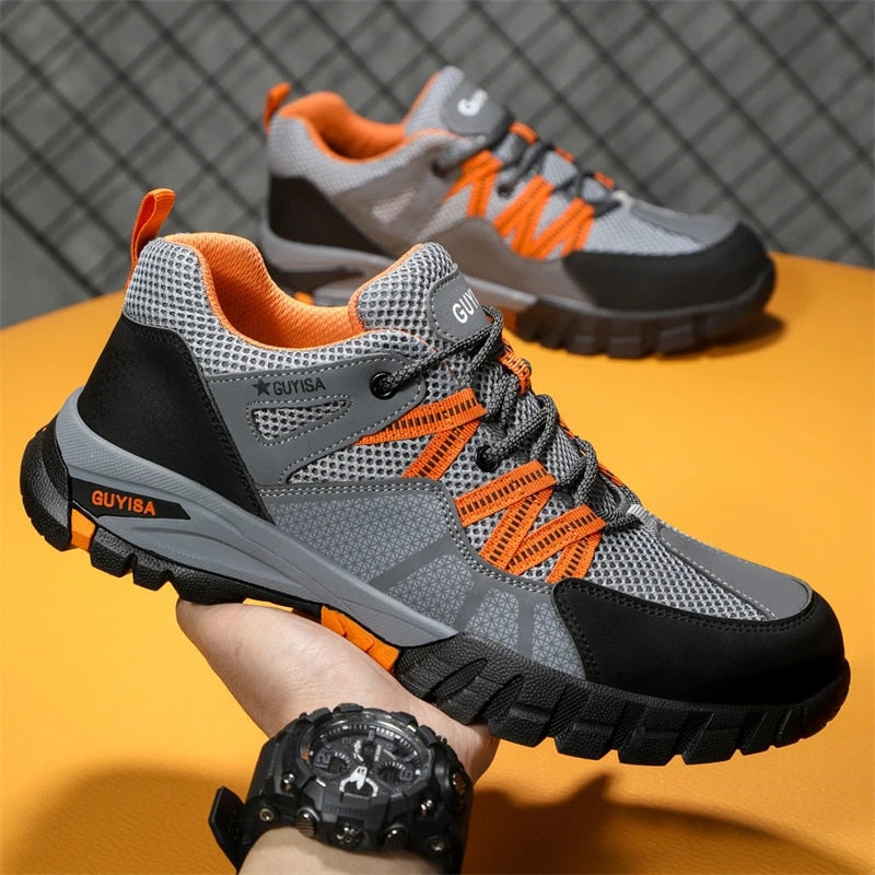 Orthopedic Shoes Men Steel Toe Lace Puncture-Proof Work