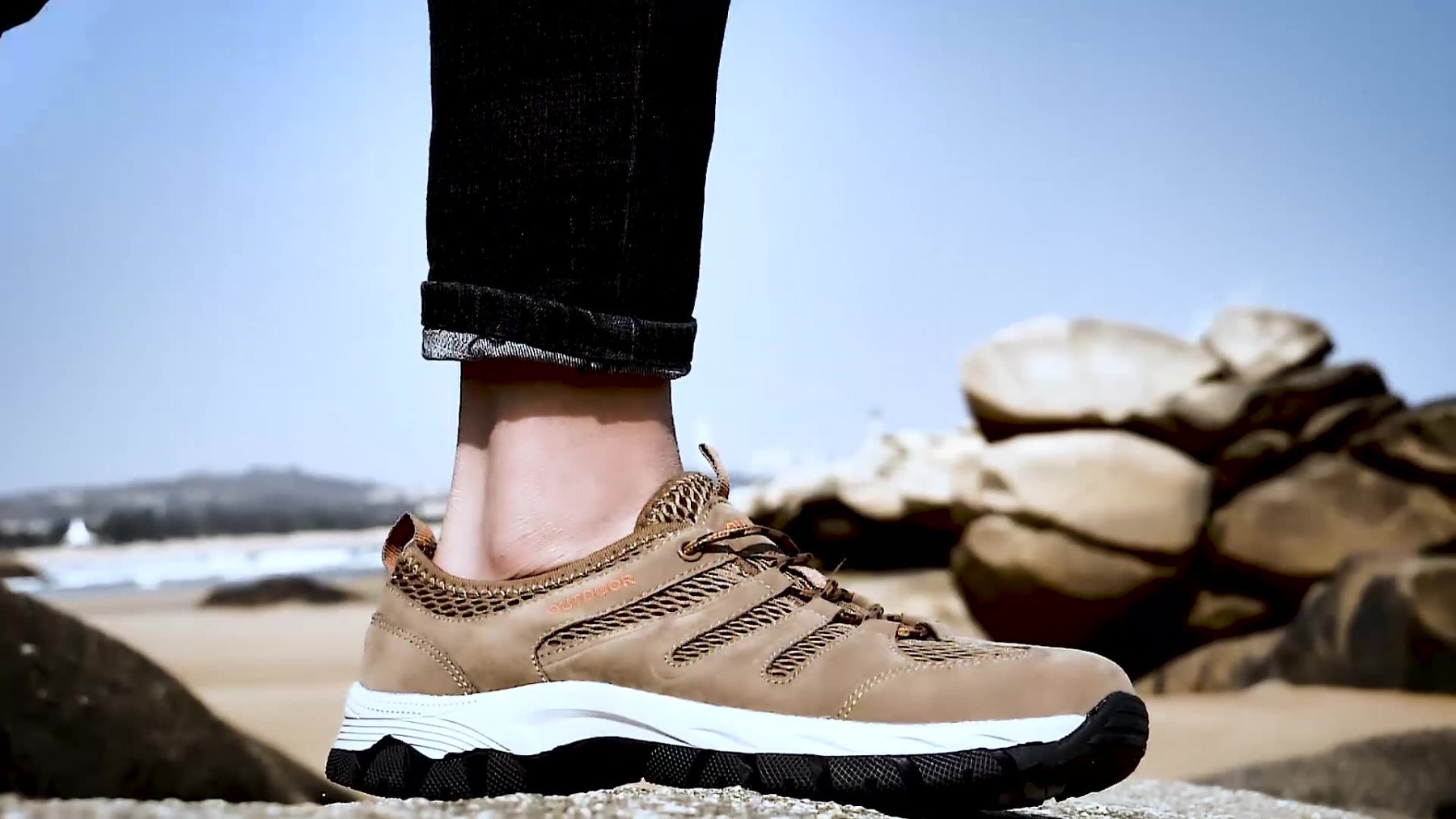 Men Arch Support & Breathable and Light & Non-Slip Shoes -Hiking Walking Shoes