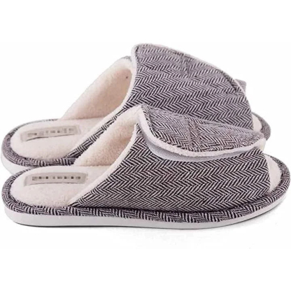 Swollen Feet Non-Slip Open Toe Indoor Wool Slippers