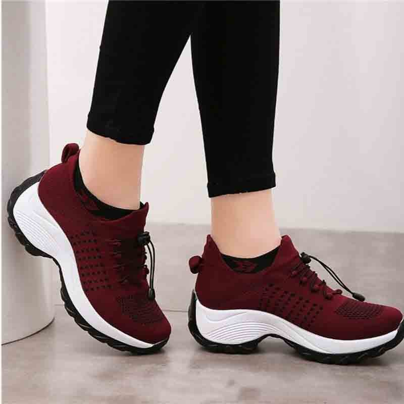 Women's Orthopedic Stretch Cushion Shoes Slip On Walking Shoes