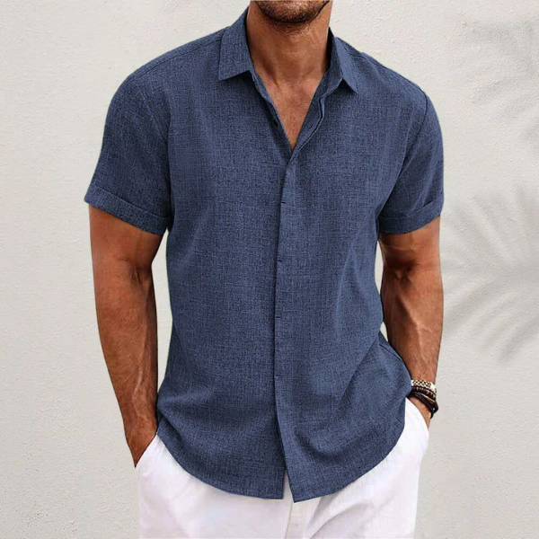 Men's Short Sleeve Linen Shirt