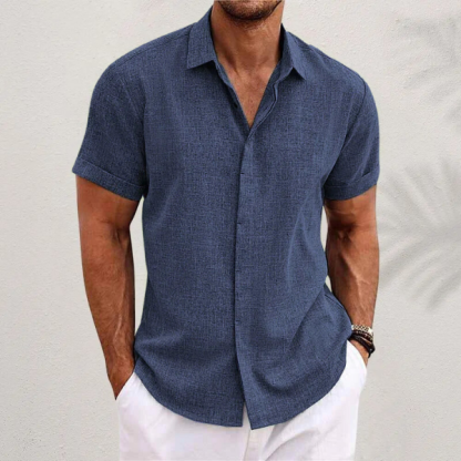 Men's Short Sleeve Linen Shirt