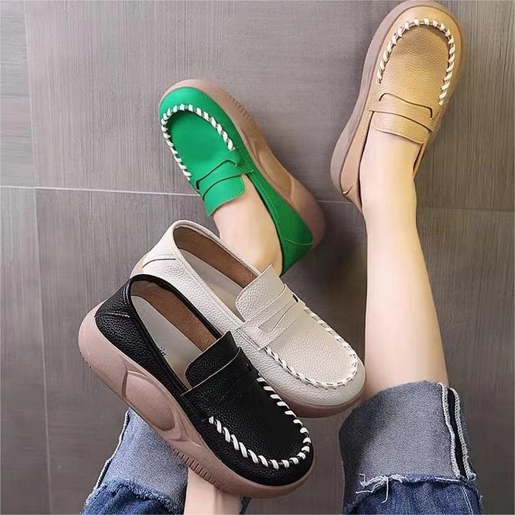 Women Soft-Soled Pure Cowhide Loafers