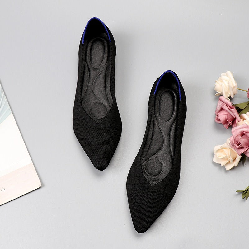 Pointed Wide Toe Box Ballet Flats for Bunions