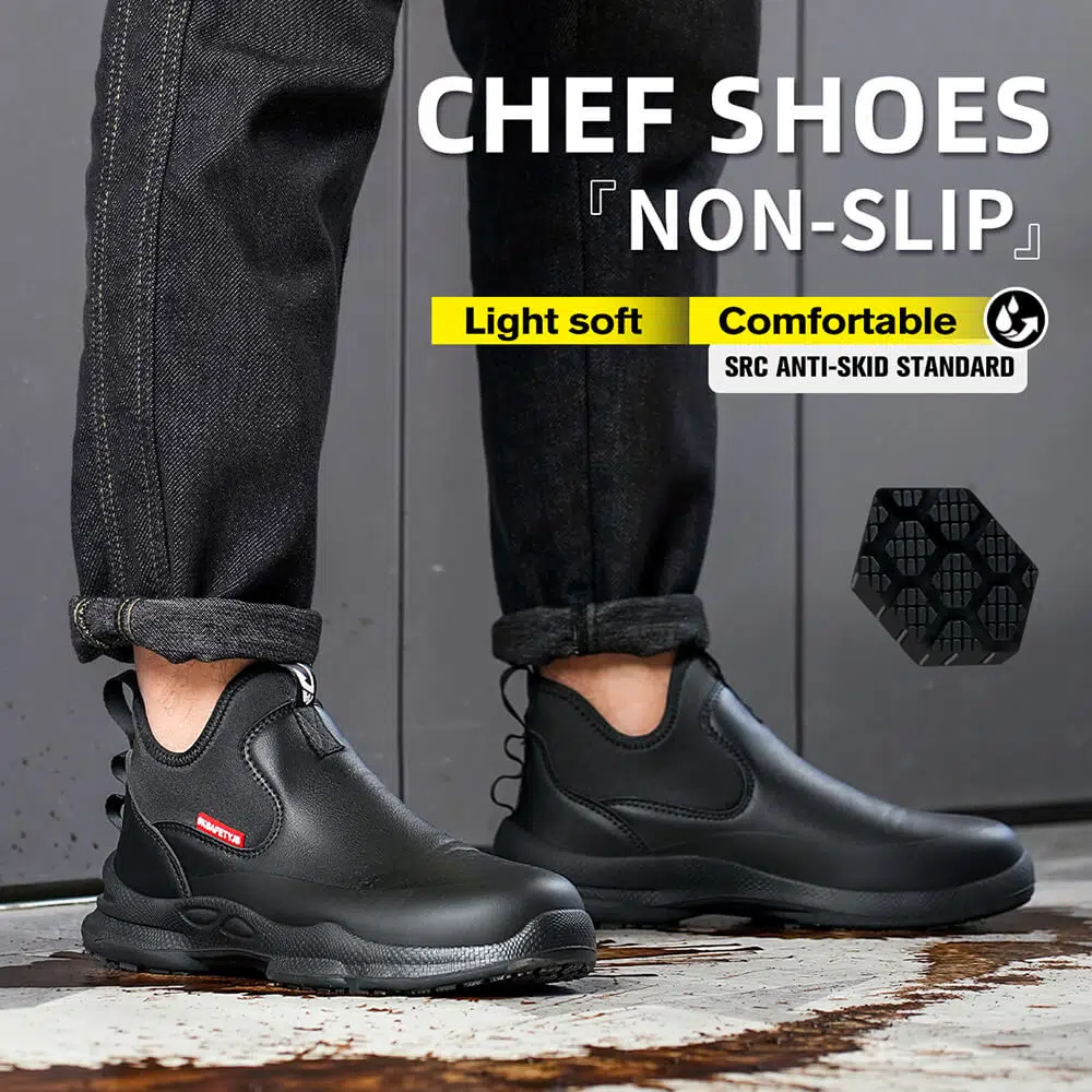 Chef Non Slip Waterproof Comfortable Kitchen Work Shoes Safety Steel Toe Boots