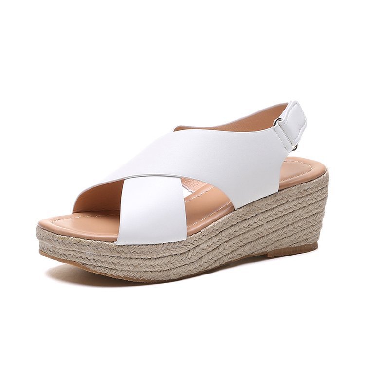 Women's Annadel Eirwyn Straw Wedge Sandal Platform Sandals