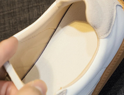 Women's White Leather Low Top Sneakers Shoes
