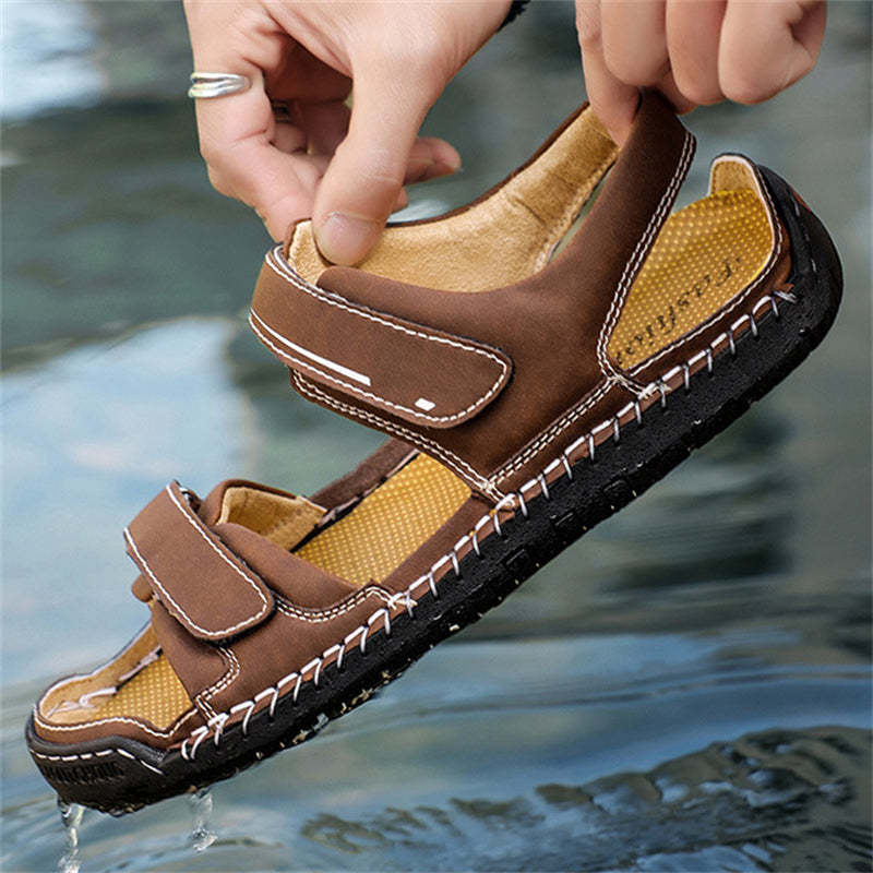 Men's Travel Anti Slip Soft Sole Velcro Beach Sandals