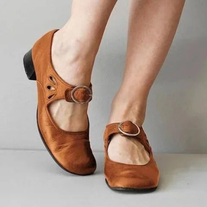 Mary Janes Summer Low Heel Vintage Women Shoes