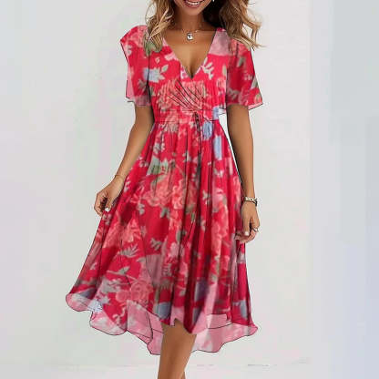 Elegant Floral Midi Dress