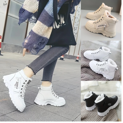 Winter Boots Women Fleece Lined
