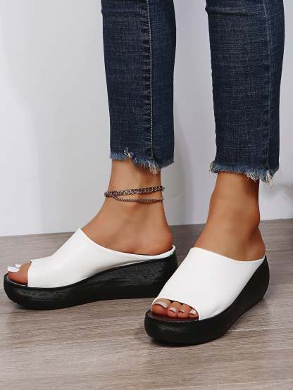 Ladies Comfy Leather Sole Slippers