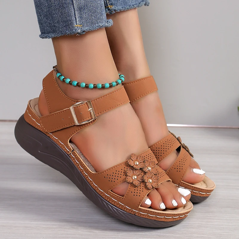 Womens Orthopedic Sandals Wedge Vintage Sandals
