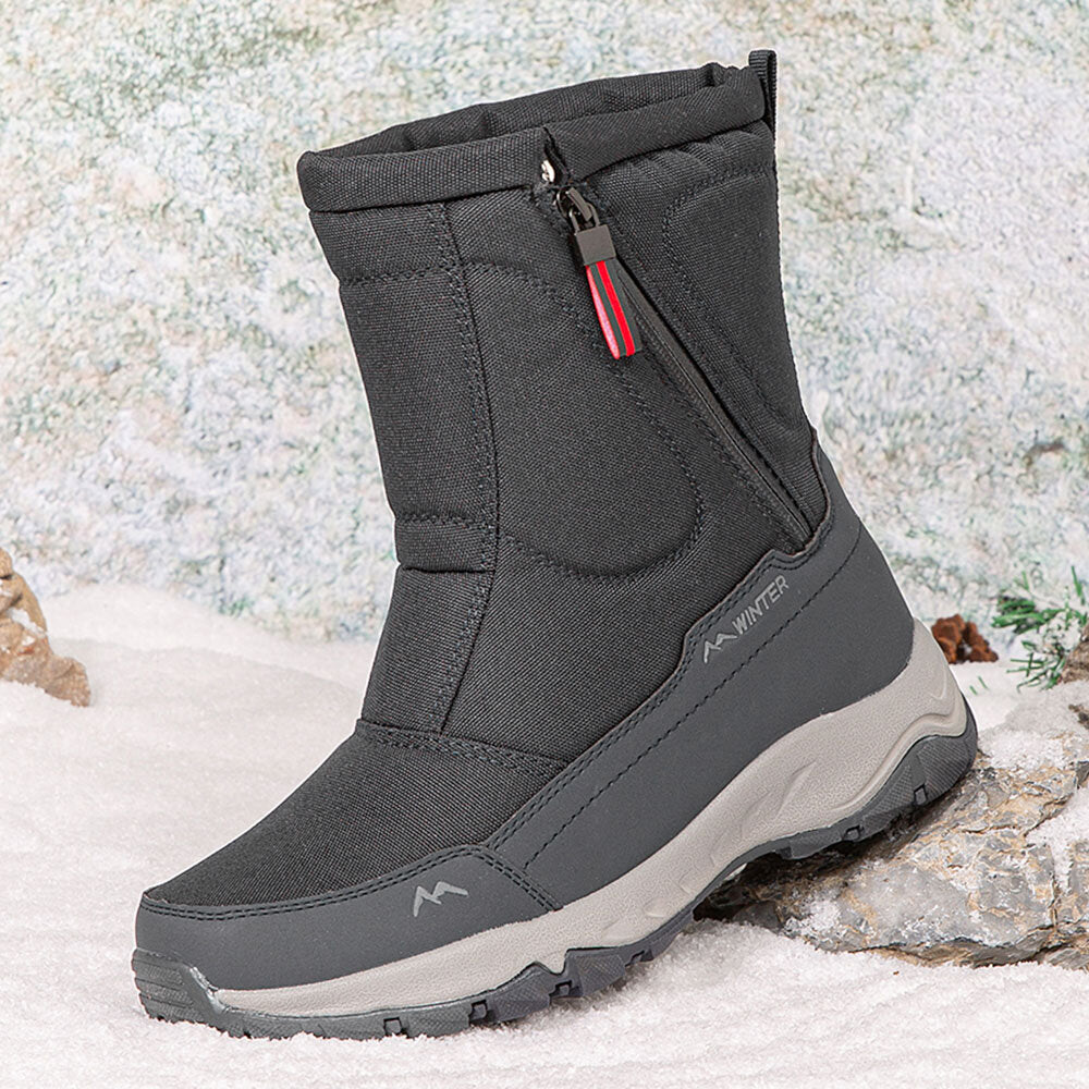 Winter Snow Boots Side Zip, Waterproof, Non-slip, Wear-resistant, Thick and Velvety Warm