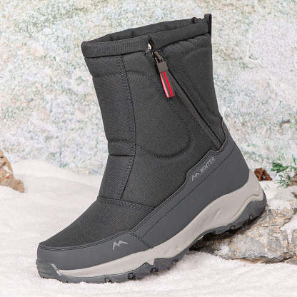 Winter Snow Boots Side Zip, Waterproof, Non-slip, Wear-resistant, Thick and Velvety Warm