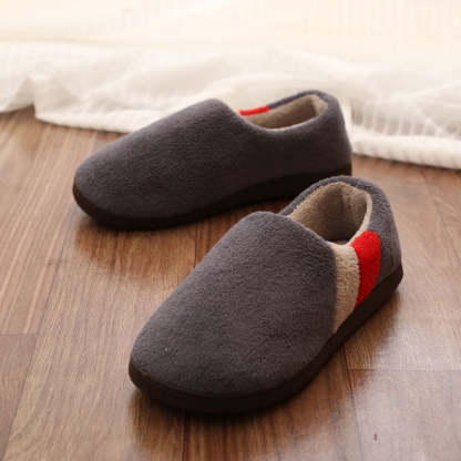 Men Short Plush Winter Slippers Comfy Casual Home Footwear