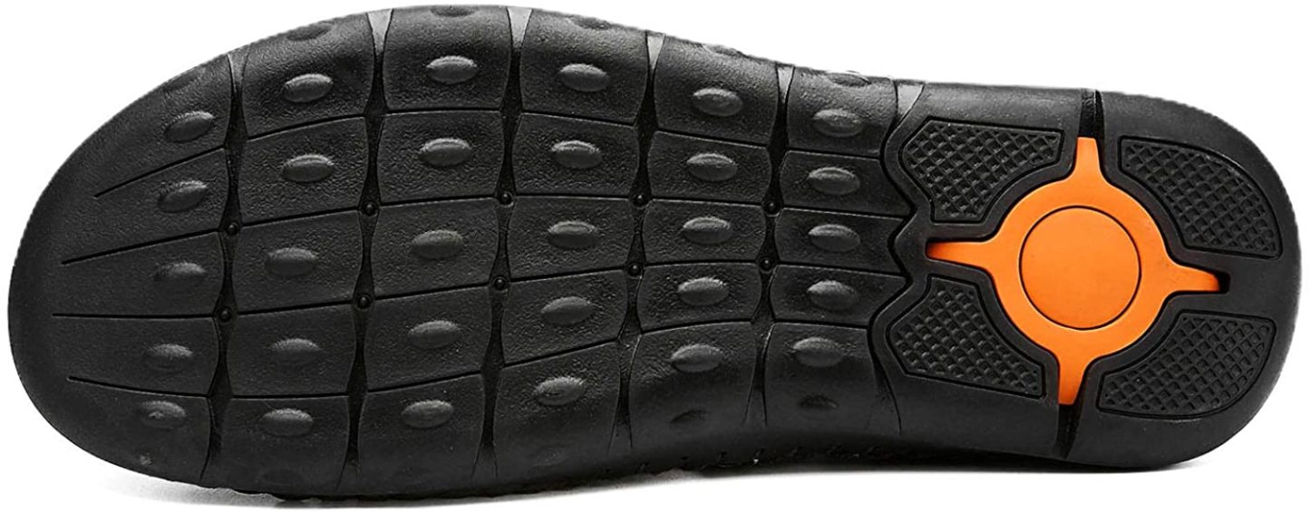 Men's Fisherman Beach Sandals Casual Closed Toe Leather Handmade Sandals Adjustable for Walking Outdoors