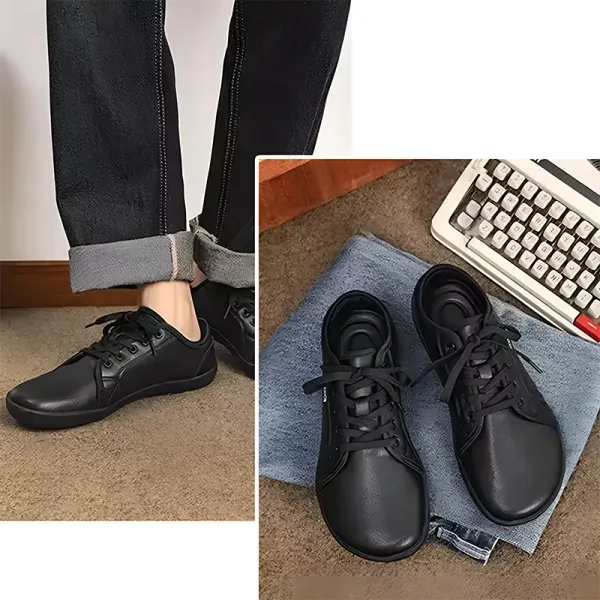 Zero Drop Leather Shoes Barefoot Sneakers
