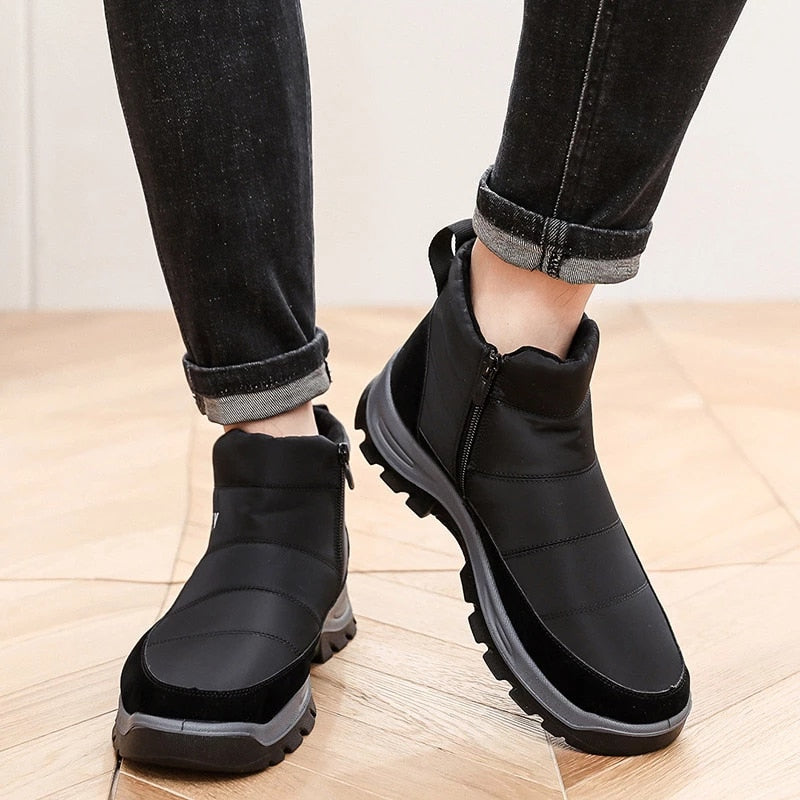 Orthopedic Snow Boots For Men Cushion Ankle Winter Shoes