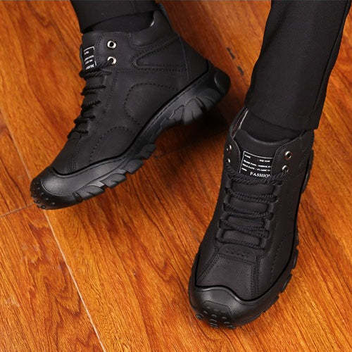 Men Orthopedic Snow Boots Plush Outdoor Ankle Winter Shoes