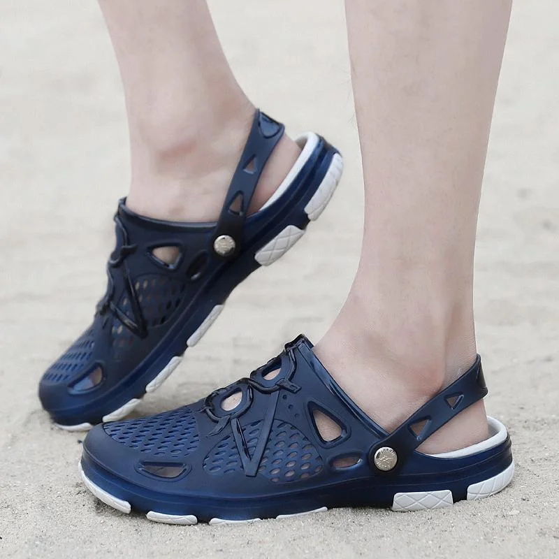 Men's Summer Slippers Lightweight Mesh Clog Quick Drying Garden Shoe