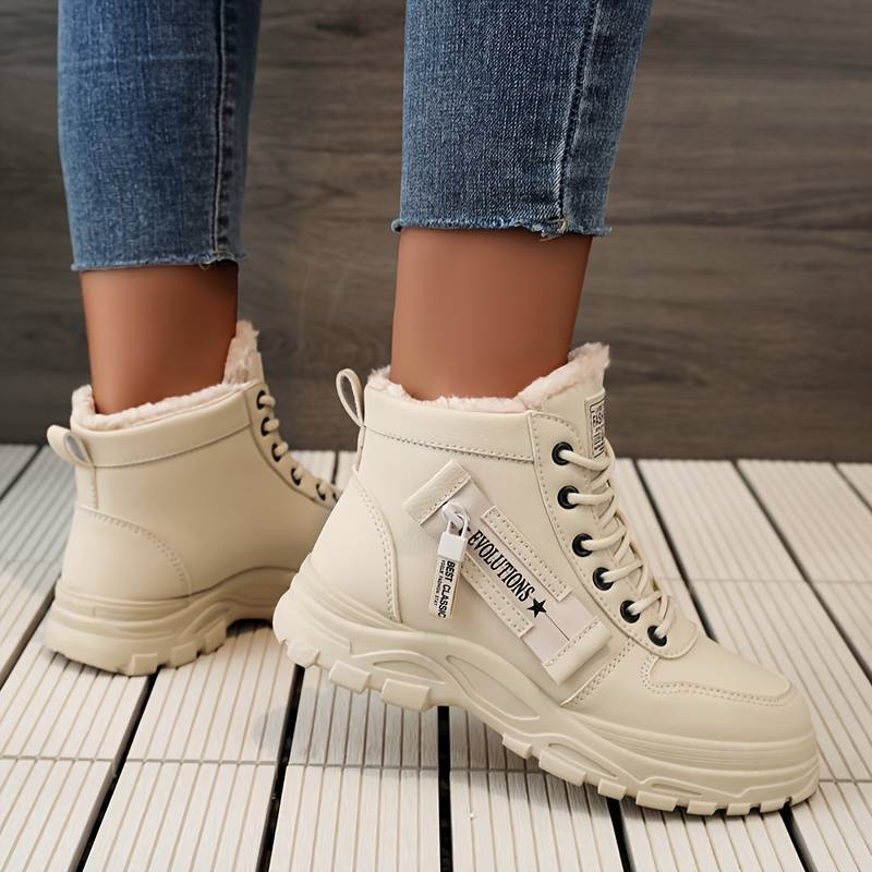Winter Boots Women Fleece Lined