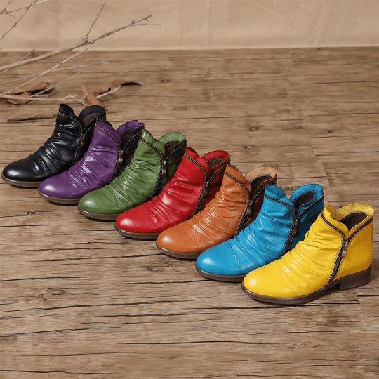 Cozy Colorful Ankle Winter Boots