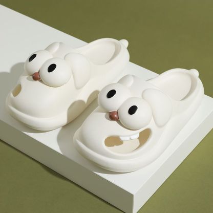 Cute Funny Big Eye Dog Soulmate Slipper