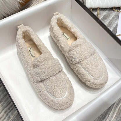 Winter Plush Slip-On Outdoor Loafer Shoes