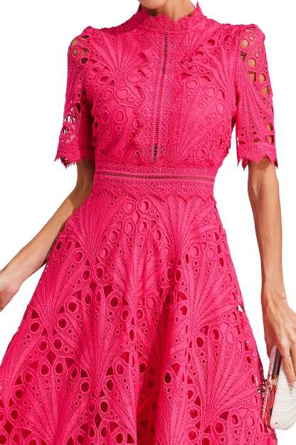 Elegant Lace Midi Dress for Women