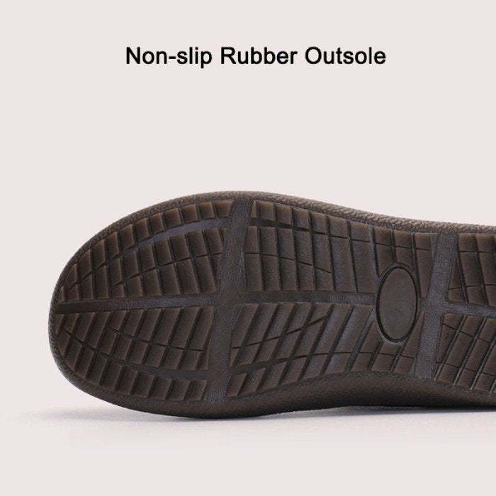 Men Fur Slippers Anti-slip Waterproof Indoor Slides