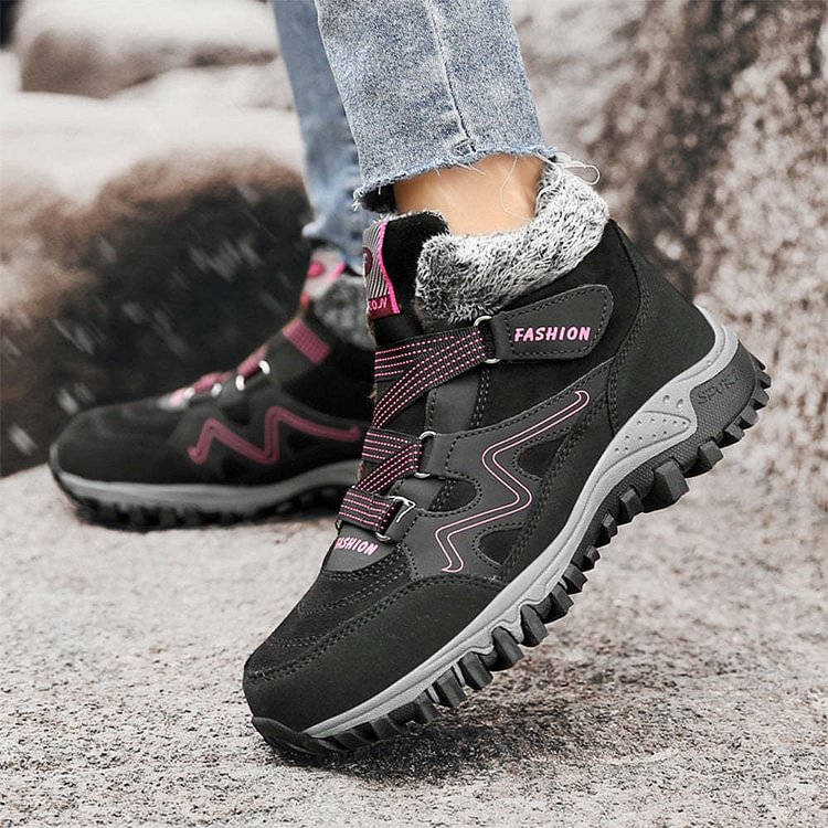 Orthopedic Shoes Men Anti-collision Velcro Hiking Ankle Sneakers Suede Outdoor