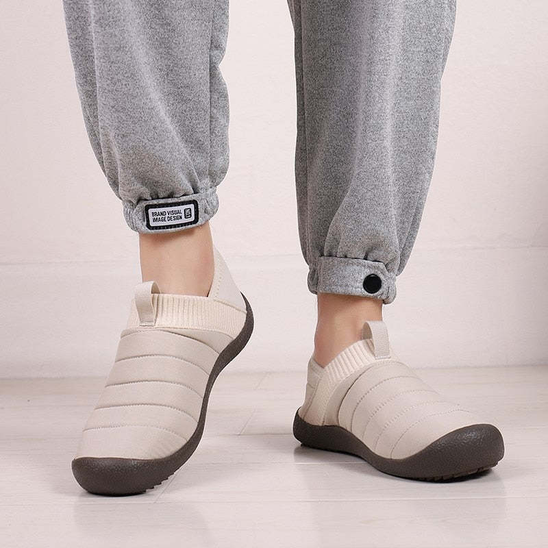 Men Fur Slippers Anti-slip Waterproof Indoor Slides