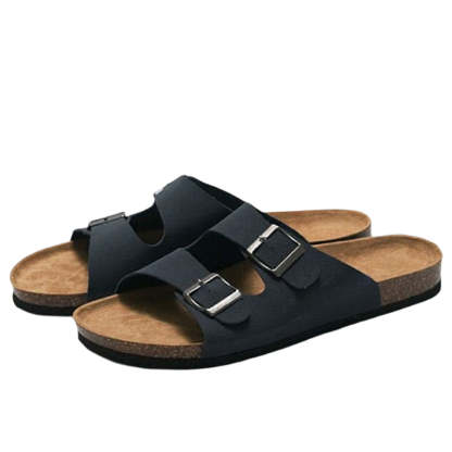 Suede Orthopedic Sandals For Men Arch Support Slides