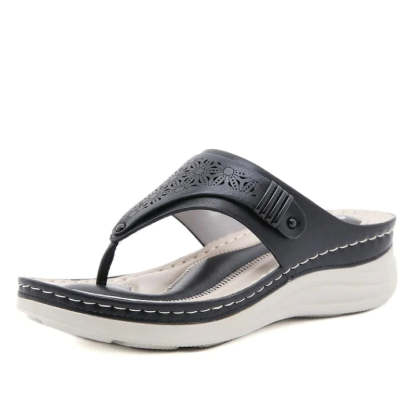 Orthopedic Sandals Wedge Hollow out Wear-resistant Summer Flip-flops