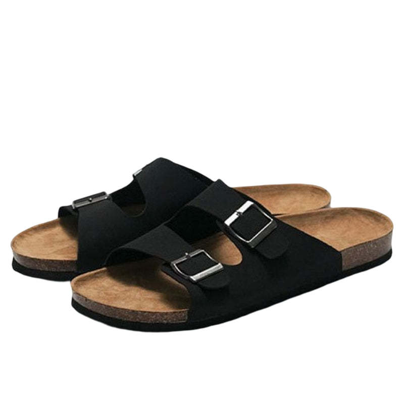 Suede Orthopedic Sandals For Men Arch Support Slides