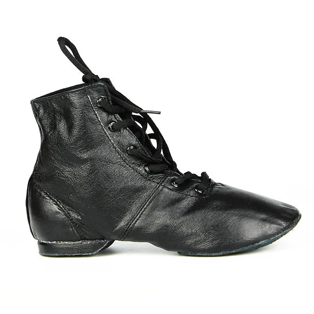 Women's Leather Flat Heel Teaching & Practice Shoes Ballroom Dance Shoes