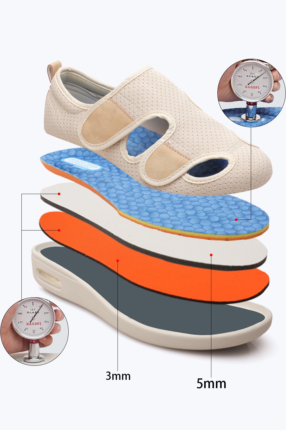 Plus Size Wide Diabetic Shoes For Swollen Feet