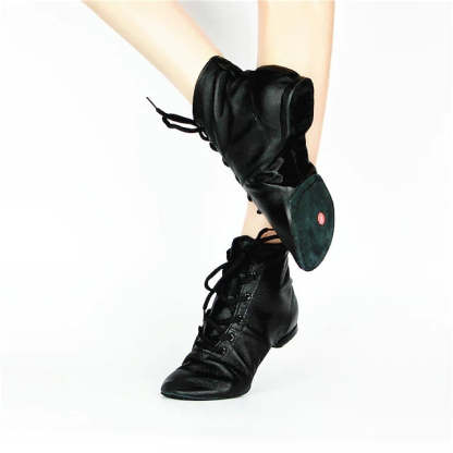 Women's Leather Flat Heel Teaching & Practice Shoes Ballroom Dance Shoes