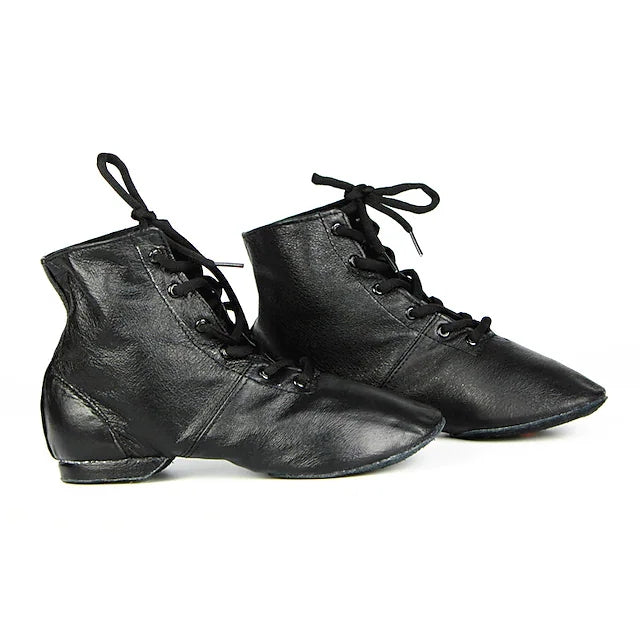 Women's Leather Flat Heel Teaching & Practice Shoes Ballroom Dance Shoes