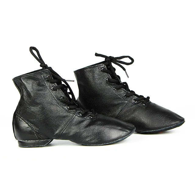 Women's Leather Flat Heel Teaching & Practice Shoes Ballroom Dance Shoes