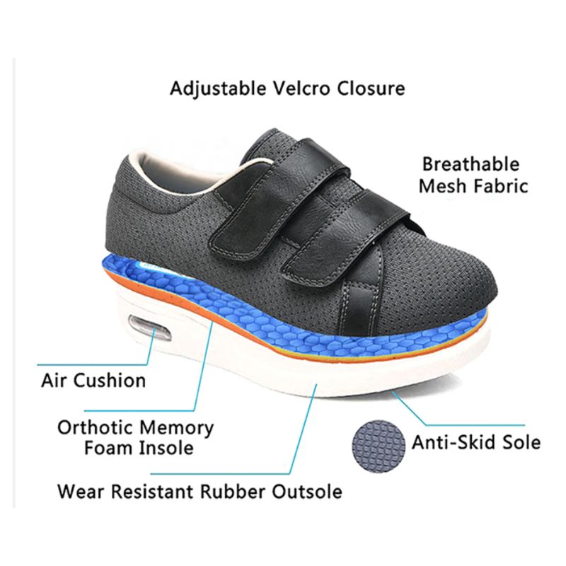 Women Orthopedic Shoes Arch Support Breathable Comfortable Adjusting Anti Slip Walking Shoes