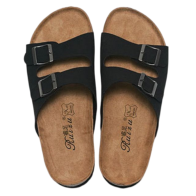 Suede Orthopedic Sandals For Men Arch Support Slides