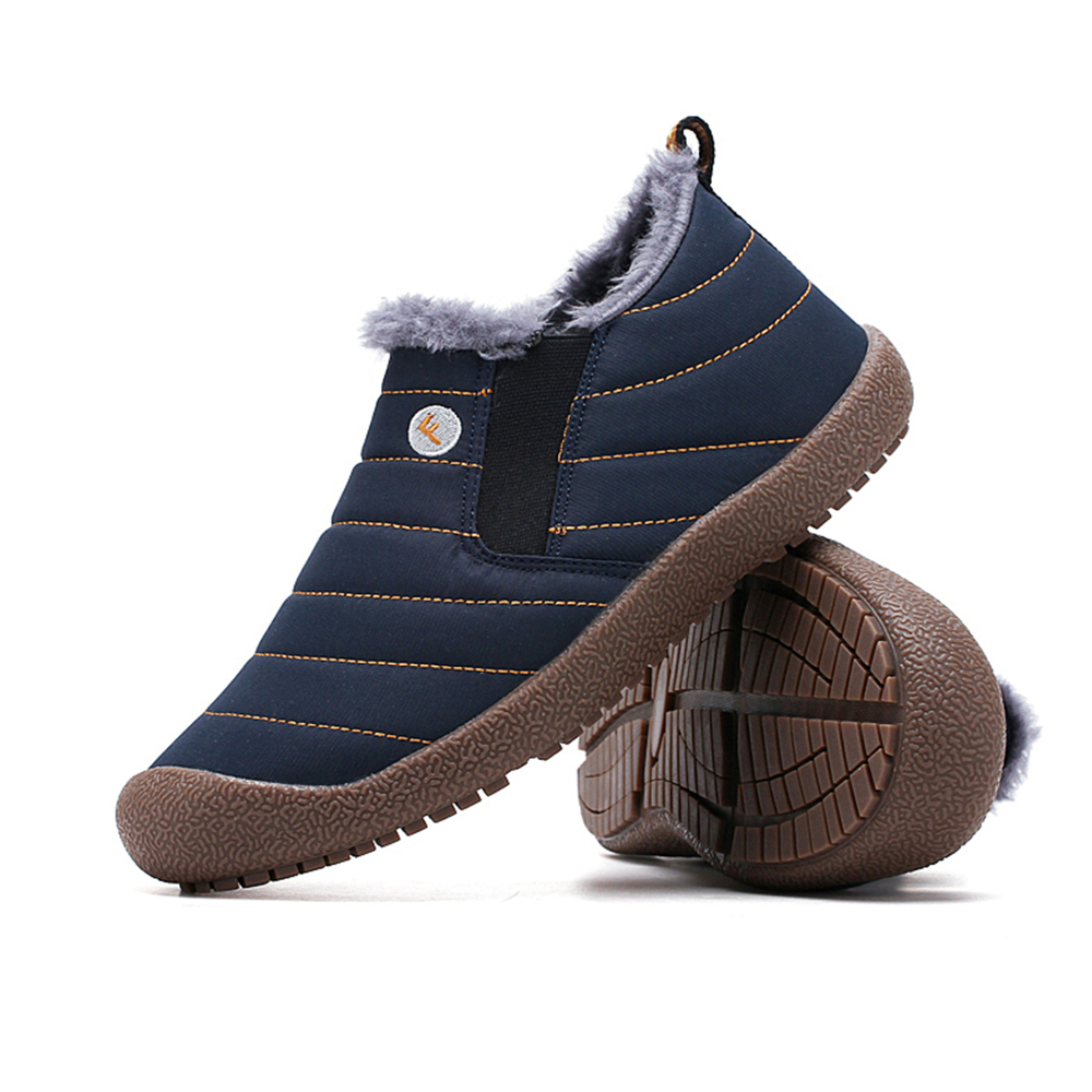 Winter Water-resistant Flat Fur Lined Boots