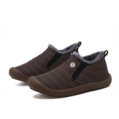Winter Water-resistant Flat Fur Lined Boots
