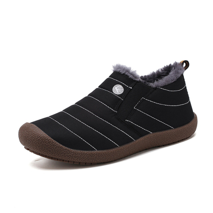 Winter Water-resistant Flat Fur Lined Boots