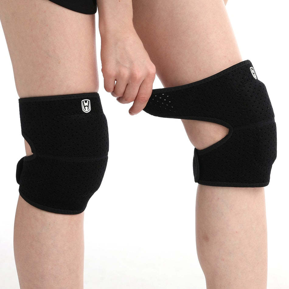 (2 PCS) EVA Knee Pads Unisex Patella Brace Support Fitness Extra Soft Adjustable Strap Protector