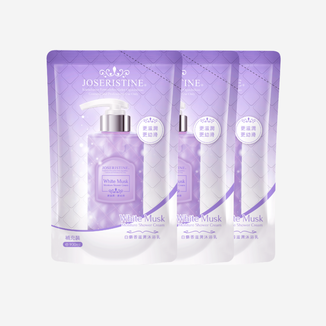 [BUNDLE] JOSERISTINE White Musk Moisture Shower Cream Refill Pack 900ml