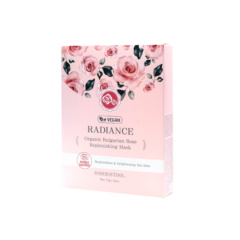JOSERISTINE Organic Bulgarian Rose Radiance Face Mask Box Set 5's